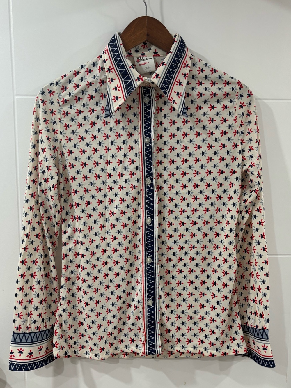 Vintage Floral Print Button-Down Shirt